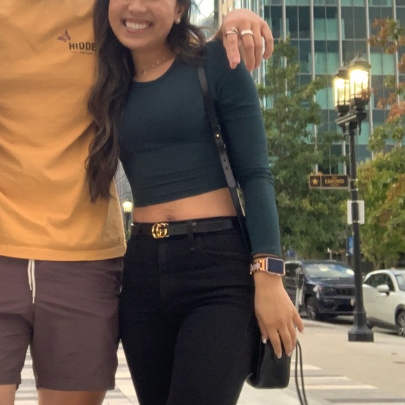 Windsor Green Ribbed Crop Top - Picture 4 of 6